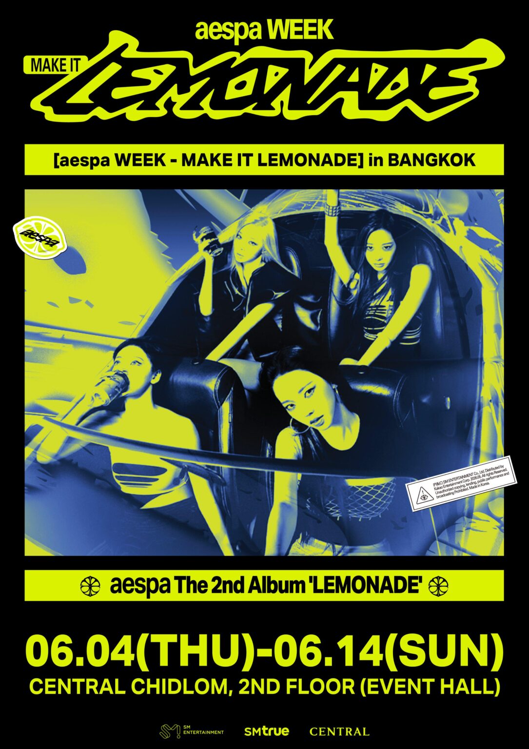 260526 aespa - الألبوم الثاني "LEMONADE" المنبثق في بانكوك (ملصق إعلان)