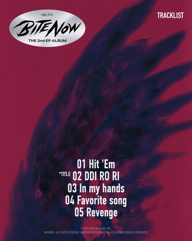 MEOVV - ألبوم EP الثاني: BITE NOW (قائمة الأغاني)