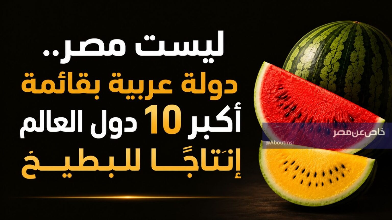 البطيخ.. فاكهة صينية تتصدر العالم ومصر خارج الكبار البطيخ.. فاكهة صينية تتصدر العالم ومصر خارج الكبار