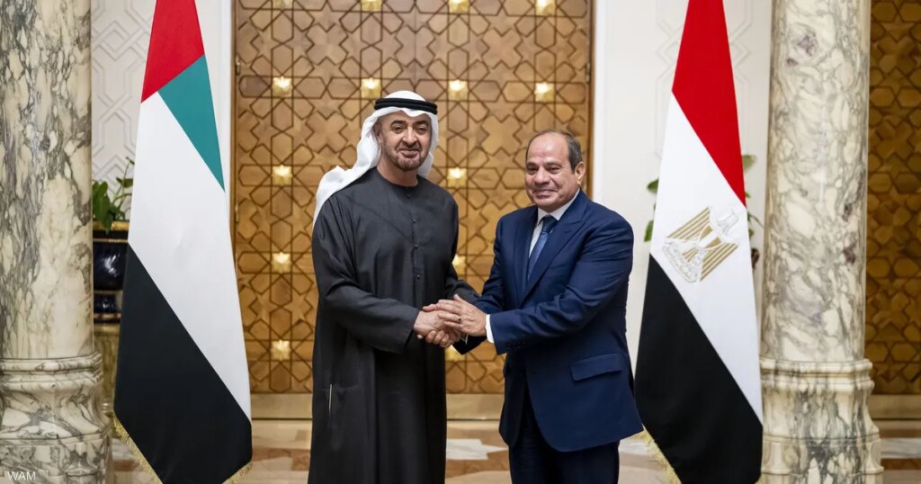 على هامش قمة السبع.. محمد بن زايد يلتقي السيسي على هامش قمة السبع.. محمد بن زايد يلتقي السيسي
