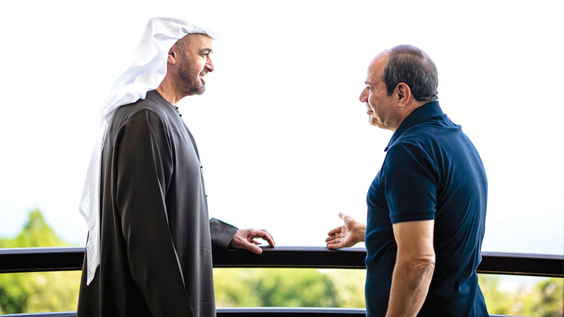 رئيس الدولة والرئيس المصري يبحثان التطورات في المنطقة رئيس الدولة والرئيس المصري يبحثان التطورات في المنطقة