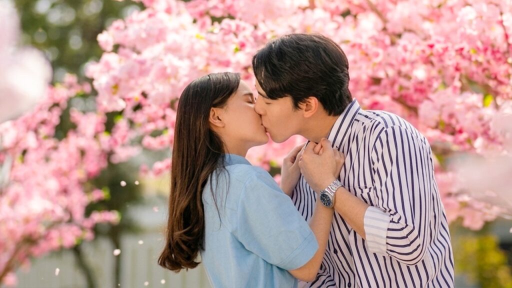 تحت اوراق الكرز قبـلة و وعد بالبقاء معاً للابد❤️( وضع التشغيل )