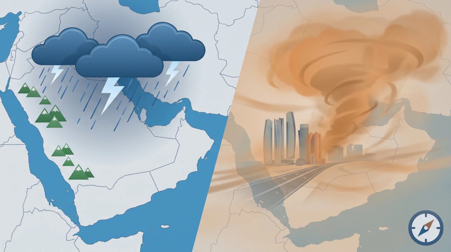 أمطار رعدية وغبار كثيف.. الأرصاد تحذّر من تدنّي الرؤية في عدة مناطق