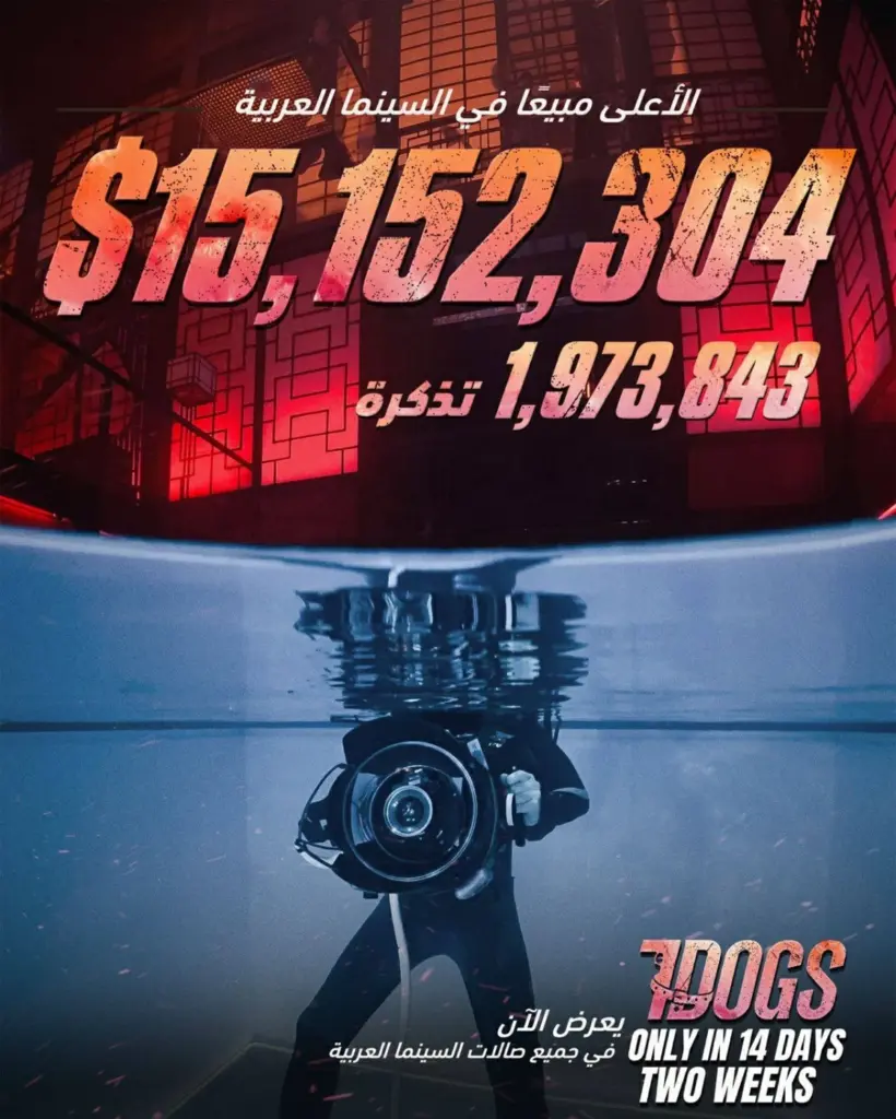 إيرادات قياسية لـ فيلم 7dogs في شباك تذاكر السينما بالوطن العربي.. تفاصيل وأرقام فيلم 7DOGS