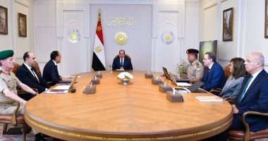 تفاصيل اجتماع الرئيس بمدبولى ووزير الدفاع ورؤساء الرقابة الإدارية والتنظيم والإدارة والأكاديمية العسكرية والوطنية للتدريب تفاصيل اجتماع الرئيس بمدبولى ووزير الدفاع ورؤساء الرقابة الإدارية والتنظيم والإدارة والأكاديمية العسكرية والوطنية للتدريب