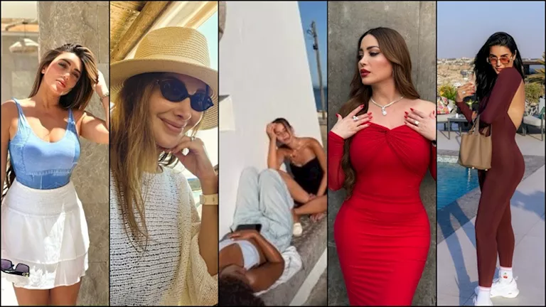 النجوم والصيف.. جوري بكر أمام حمام السباحة ونانسي عجرم مع عائلتها