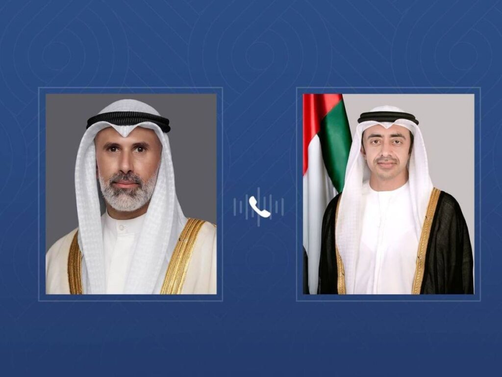 عبدالله بن زايد يجري اتصالاً هاتفياً مع وزير خارجية الكويت Al Bayan