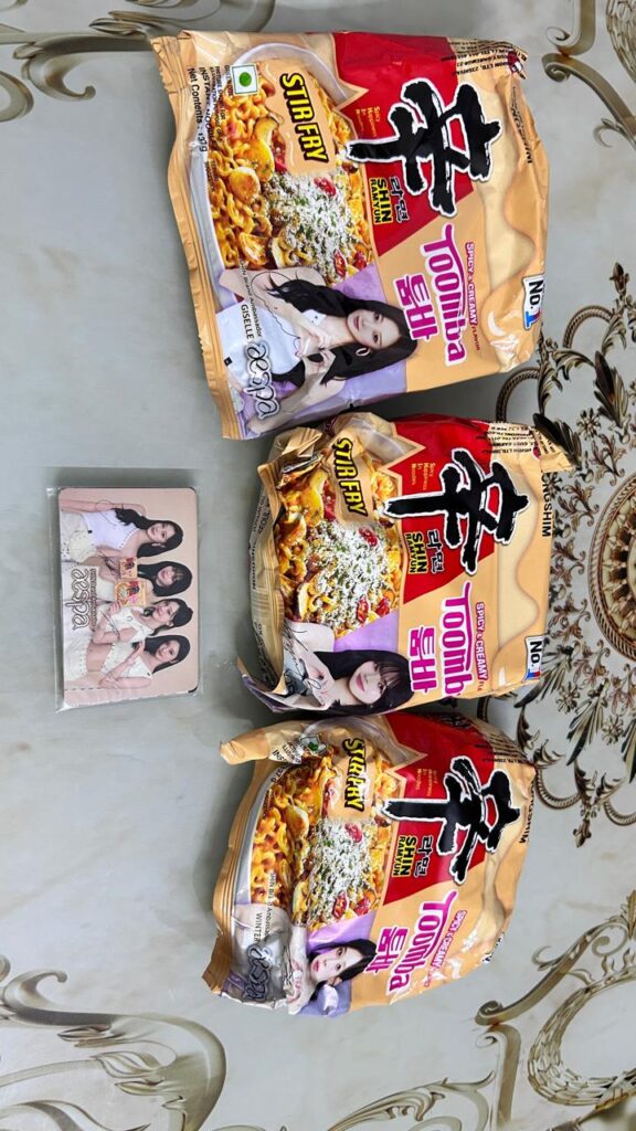أخيرًا حصلت على تعاون aespa shin ramyun :)