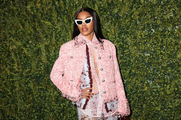 Teyana Taylor poses on the red carpet of Chanel’s 19th annual Tribeca Festival Artists Dinner in New York City, U.S., June 8, 2026. REUTERS/Heather Khalifa