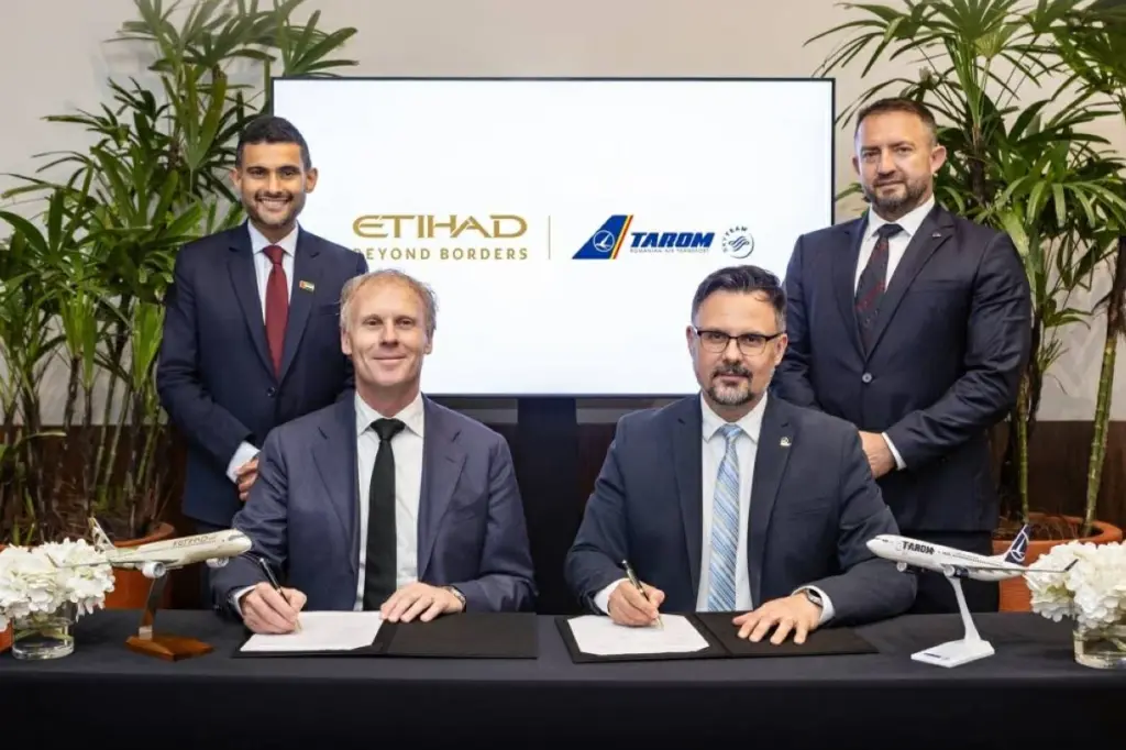شراكة بالرمز بين الاتحاد للطيران وتاروم الرومانية شراكة بالرمز بين الاتحاد للطيران وتاروم الرومانية