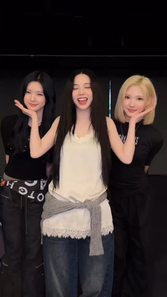 260602 تحديث aespa Instagram Reels مع كارينا - عصير الليمون مع Hearts2Hearts Jiwoo & June