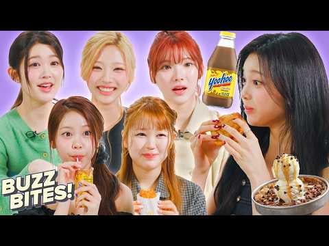 Hearts2Hearts - Hearts2Hearts يحاول الأطعمة الأمريكية لأول مرة | باز بايتس @ BuzzFeed سيليب (260619) [ENG SUB]