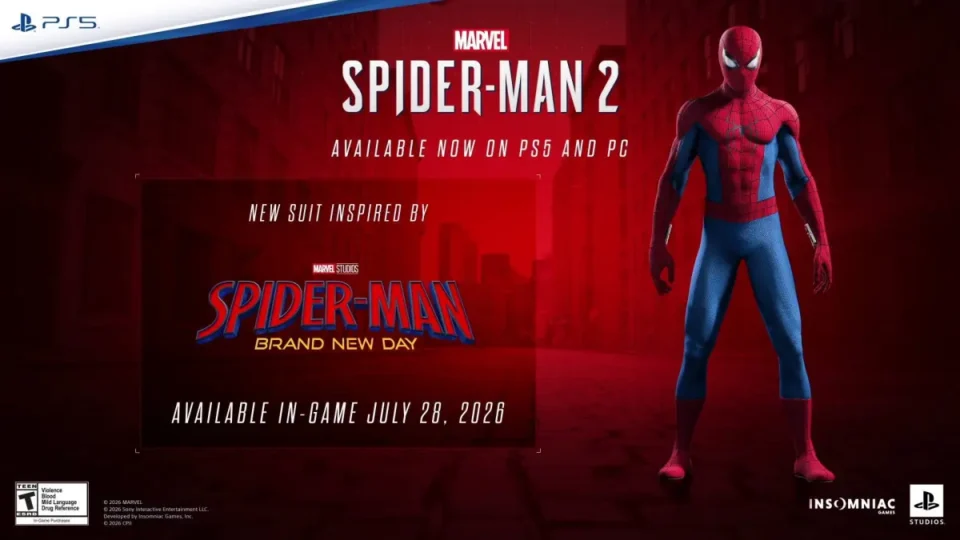 Marvel’s Spider-Man 2 تضيف بدلة “Brand New Day” الجديدة بالتزامن مع الفيلم القادم - تروجيمنج