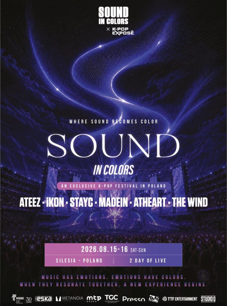 الإعلان عن ATEEZ، IKON، STAYC ضمن قائمة مهرجان "Sound in Colors" في كاتوفيتشي، بولندا (في أغسطس 2026)