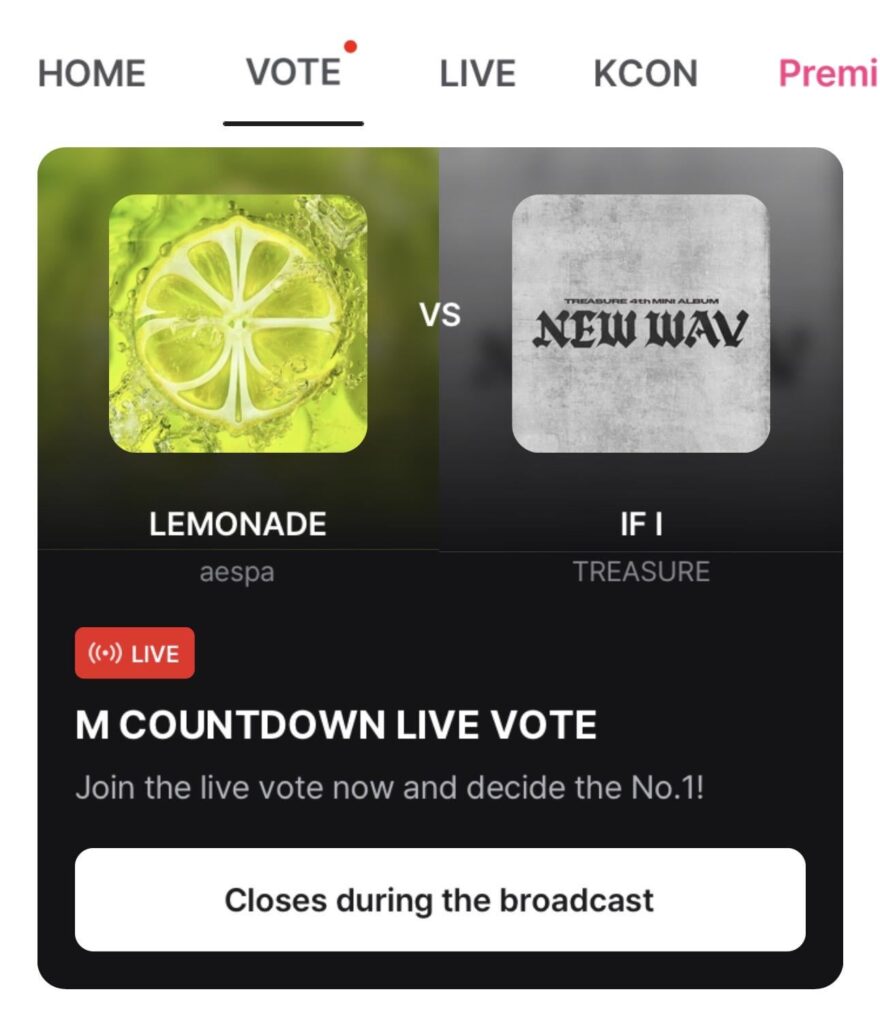 260611 تم فتح التصويت المباشر لأغنية 'LEMONADE' على قناة Mnet Plus!
