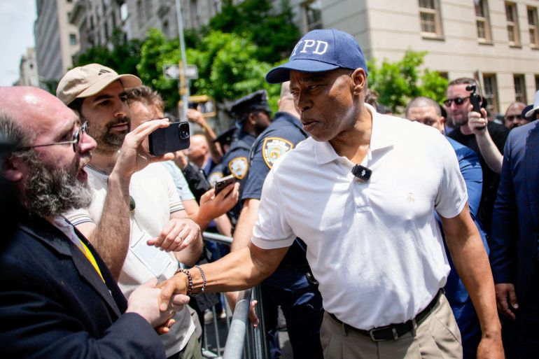 Former New York City Mayor Eric Adams attends the "Israel Day on Fifth" parade, in New York City, U.S., May 31, 2026. REUTERS/Eduardo Munoz REFILE - REMOVING "AMID THE ONGOING CONFLICT BETWEEN ISRAEL AND HAMAS".