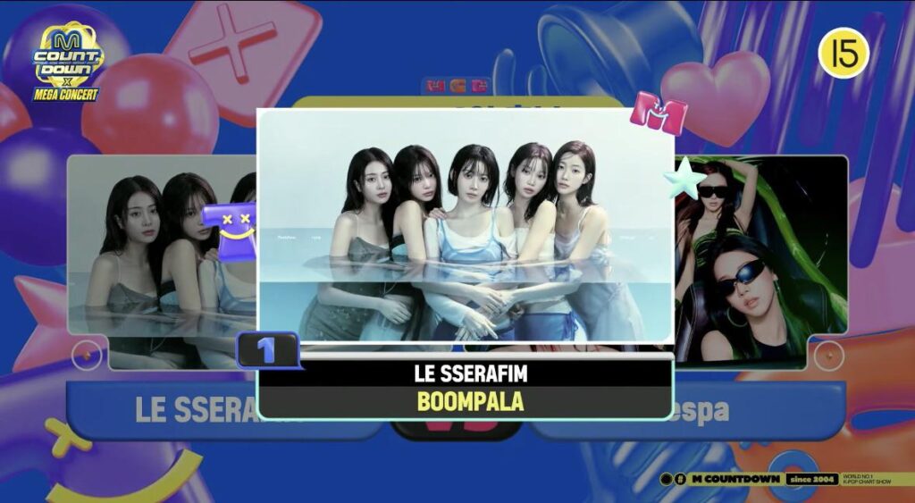 حصل LE SSERAFIM على أول فوز له في برنامجه الموسيقي لـ "BOOMPALA" على Mnet M Countdown (260604) (بدون بث)