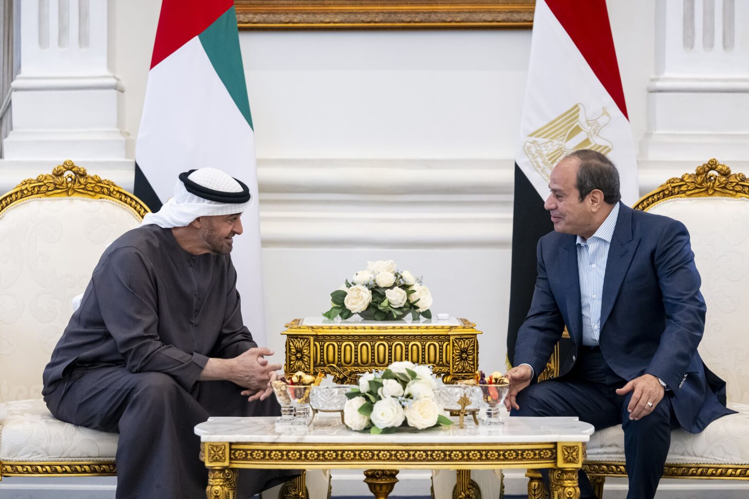 خلال زيارة أخوية.. محمد بن زايد والسيسي يبحثان تعزيز علاقات التعاون والتطورات الإقليمية والدولية