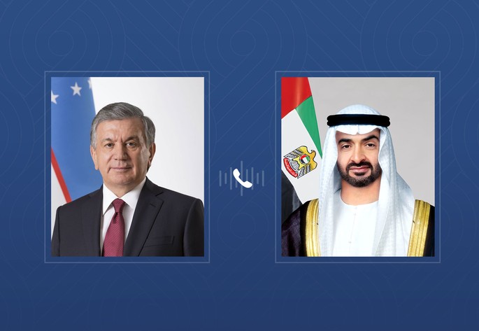 رئيس الدولة ورئيس أوزبكستان يبحثان هاتفياً علاقات البلدين