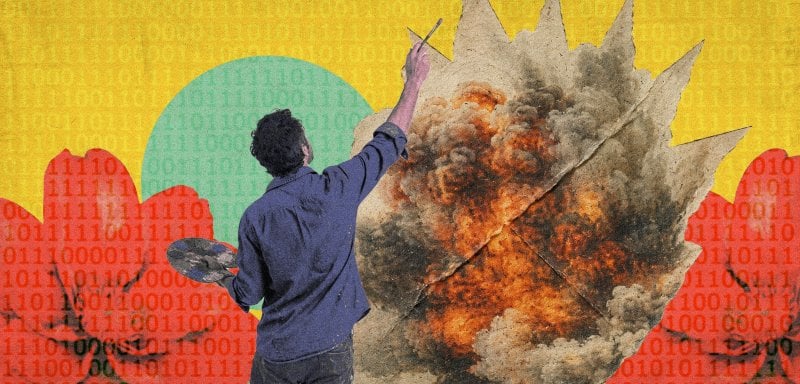 الفنّ التشكيلي بين الحرب والذكاء الاصطناعي… لماذا ما زال الفنّانون يرسمون؟ الفنّ التشكيلي بين الحرب والذكاء الاصطناعي… لماذا ما زال الفنّانون يرسمون؟