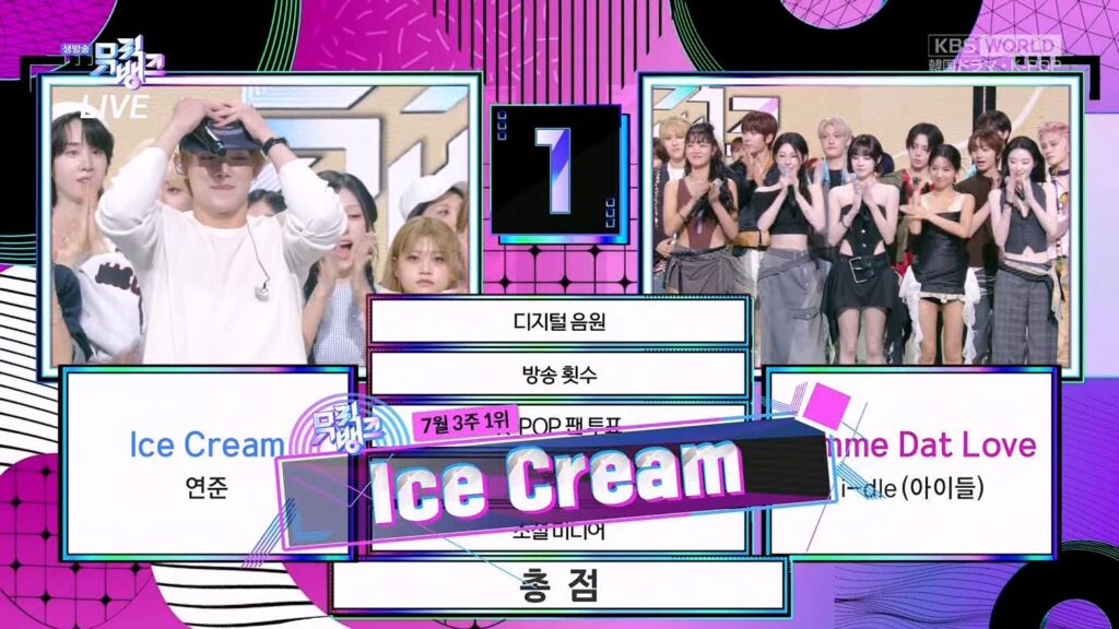 حصل YEONJUN (TXT) على أول فوز له في برنامج موسيقي لـ "ICE CREAM" على KBS Music Bank (260717)