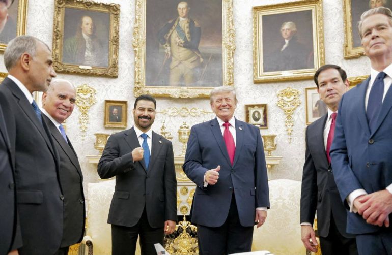 U.S. President Donald Trump meets with Iraqi Prime Minister Ali al-Zaidi in the Oval Office at the White House in Washington, D.C., U.S., July 14, 2026. Iraqi Prime Minister Media Office/Handout via REUTERS THIS IMAGE HAS BEEN SUPPLIED BY A THIRD PARTY. BEST QUALITY AVAILABLE.