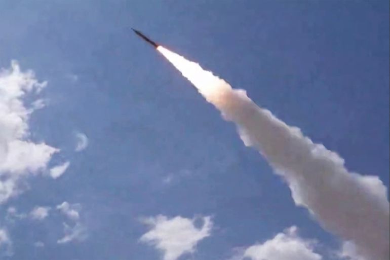This screen grab taken from video footage released on July 17, 2026 by Iran's Revolutionary Guards (IRGC)'s Sepah News website shows a missile being launched from an undisclosed location towards US targets in Qatar, Kuwait and Oman.
