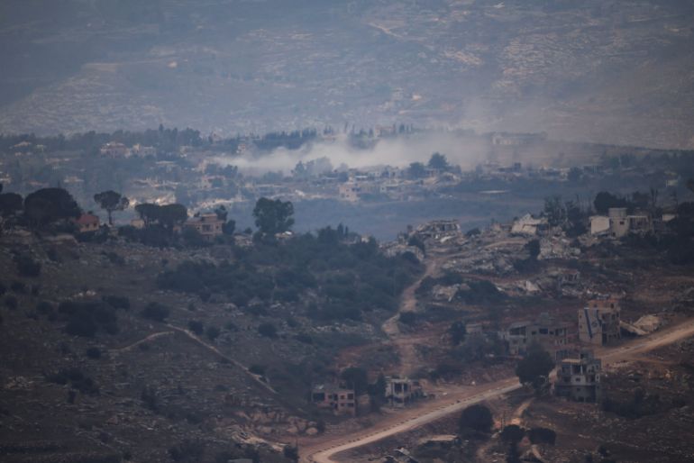 Smoke rises in Lebanon as seen from the Israeli side of the Israel-Lebanon border, in northern Israel, July 5, 2026. REUTERS/Shir Toremm