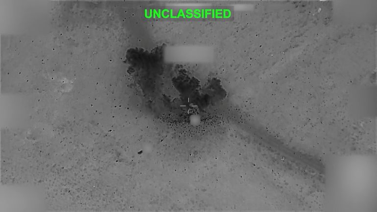 Smoke rises following an attack on a target at an unknown location, following what U.S. Central Command (CENTCOM) said were strikes on Iran, in this screen grab taken from a handout video released on July 12, 2026. U.S. Central Command/Handout via REUTERS THIS IMAGE HAS BEEN SUPPLIED BY A THIRD PARTY. MANDATORY CREDIT. OVERLAY AND MASKING AT SOURCE. VERIFICATION: - Reuters was not able to independently verify the location and the date when the video was filmed. - No earlier version of the video found posted online before July 12.