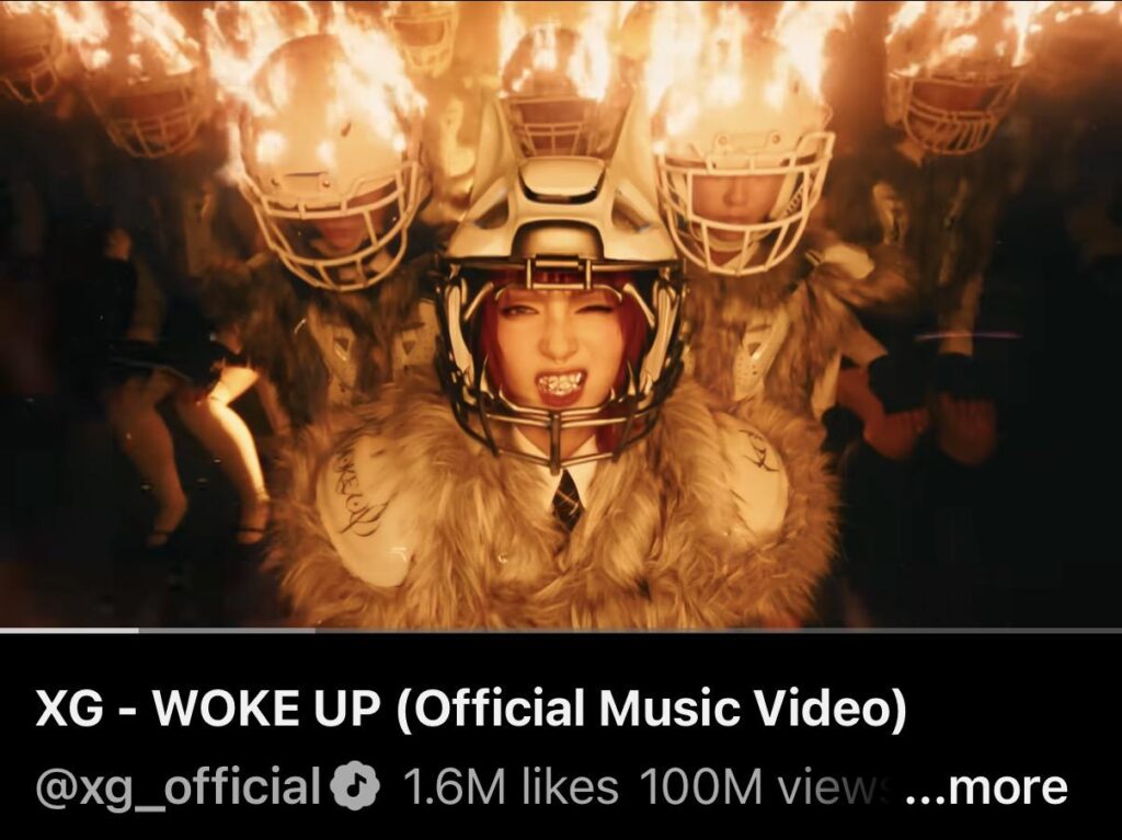 أغنية "WOKE UP" لفرقة XG تصبح أول فيديو موسيقي للفرقة يصل إلى 100 مليون مشاهدة على اليوتيوب.