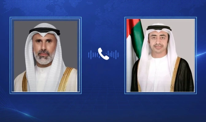 وزيرا خارجية الإمارات والكويت يبحثان مستجدات الأوضاع في المنطقة وزيرا خارجية الإمارات والكويت يبحثان مستجدات الأوضاع في المنطقة