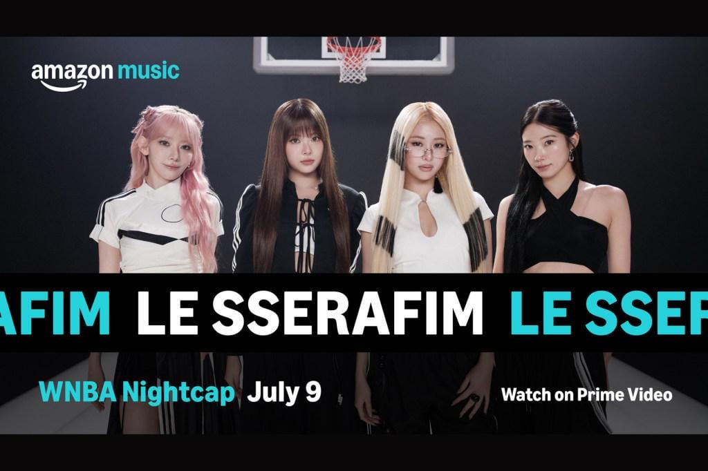 260708 LE SSERAFIM - LE SSERAFIM يؤدي "Boompala" بعد لعبة Fever vs. Mercury لإصدار WNBA الأول على الإطلاق من "In the Paint" @ Billboard