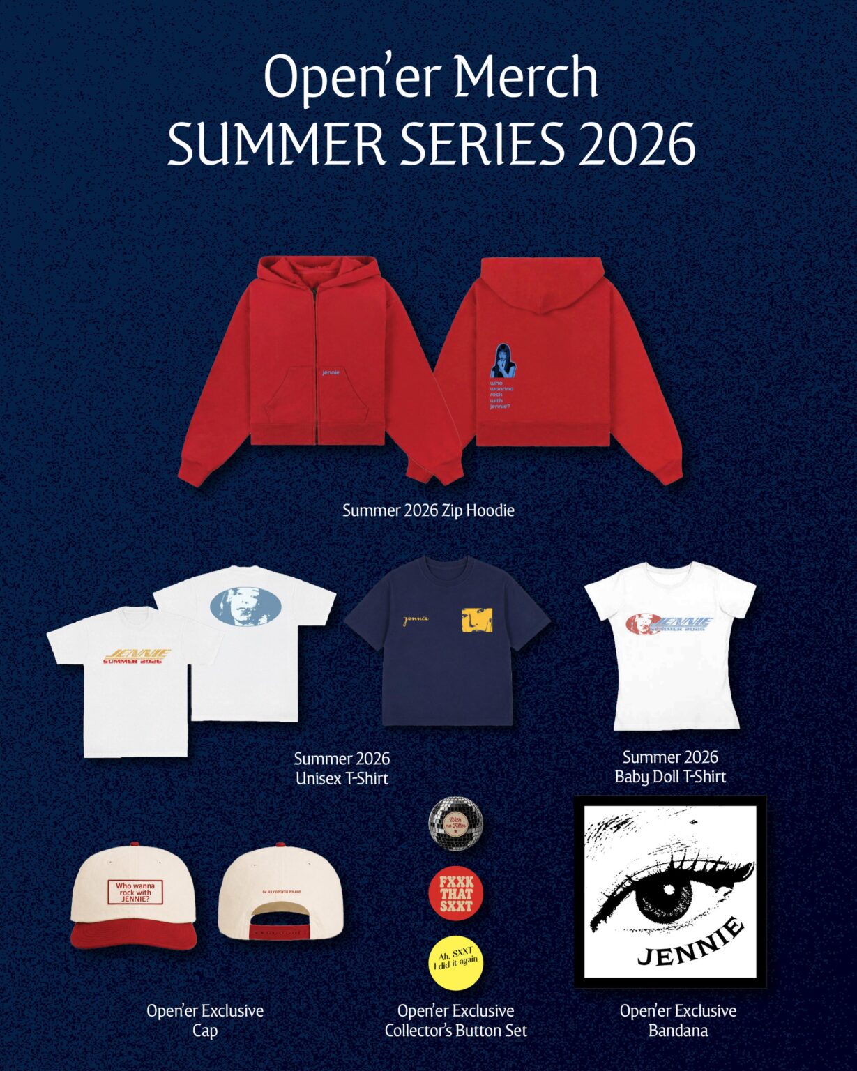260704 جيني | سلسلة صيف Open'er Merch لعام 2026