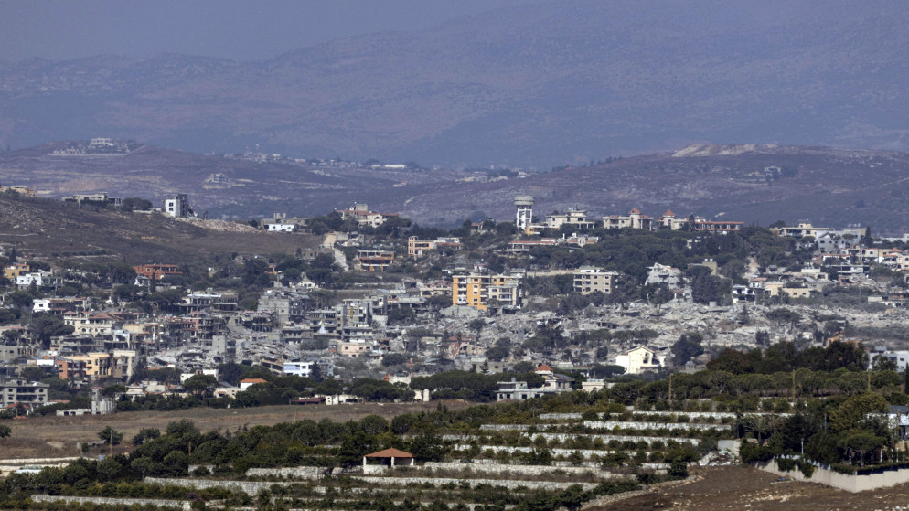 قصف مدفعي إسرائيلي يستهدف بلدة ميس الجبل جنوبي لبنان جانب من الدمار في قرية كفر تبنِت جنوب لبنان في 6 آب 2026. (أ ف ب)