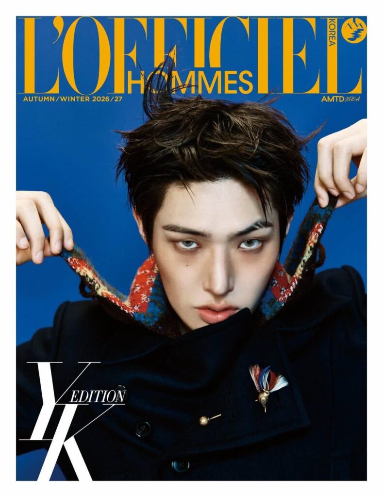 Mingi (ATEEZ) - إصدار L'Officiel Men YK (معاينة غلاف خريف/شتاء 2026)