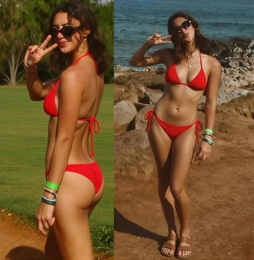Scarlet Estevez red bikini Scarlet Estevez red bikini