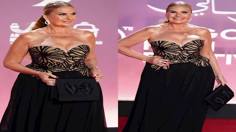 يسرا بفستان جريء من إيلي صعب سعره 192 ألف جنيه