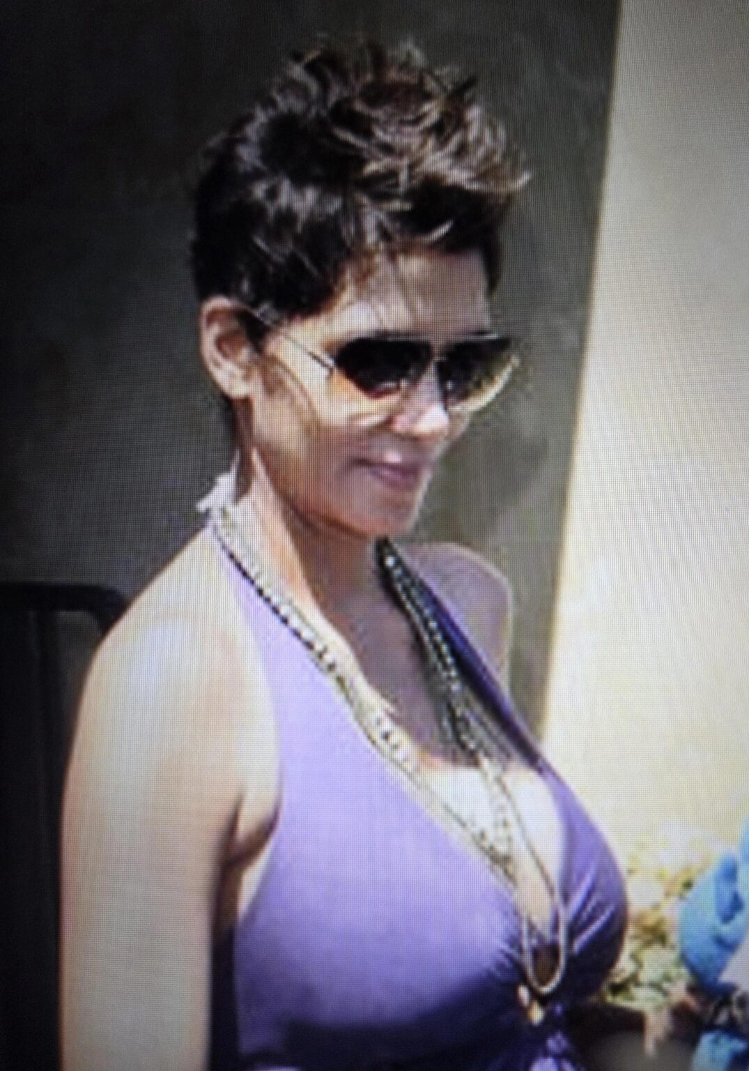 Halle Berry's huge cleavage when she was pregnant
